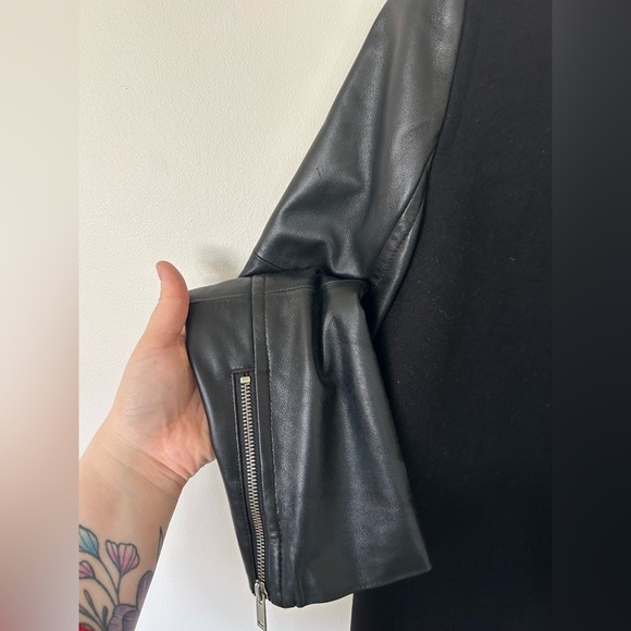 Wilfred Free Moto Fei Coat Black Size Medium - Picture 3 of 11